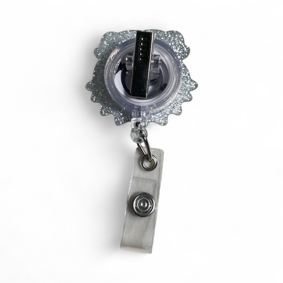 Georgia Bulldog Badge Reel with Clip - Picture 2 of 2